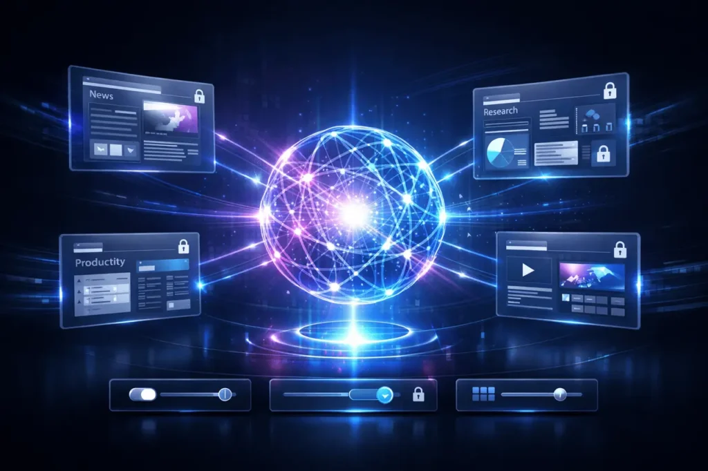 Gemini Premium Content Personalization interface showing AI prioritizing paid subscriptions and connected app integrations.